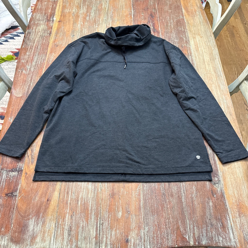 Apana Charcoal Cowl Neck Sweatshirt Extra Large